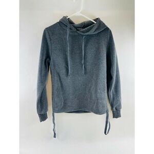 Thrill 94 Hoodie Sweatshirt Women's Size M Solid Gray Long Sleeve Drawstring